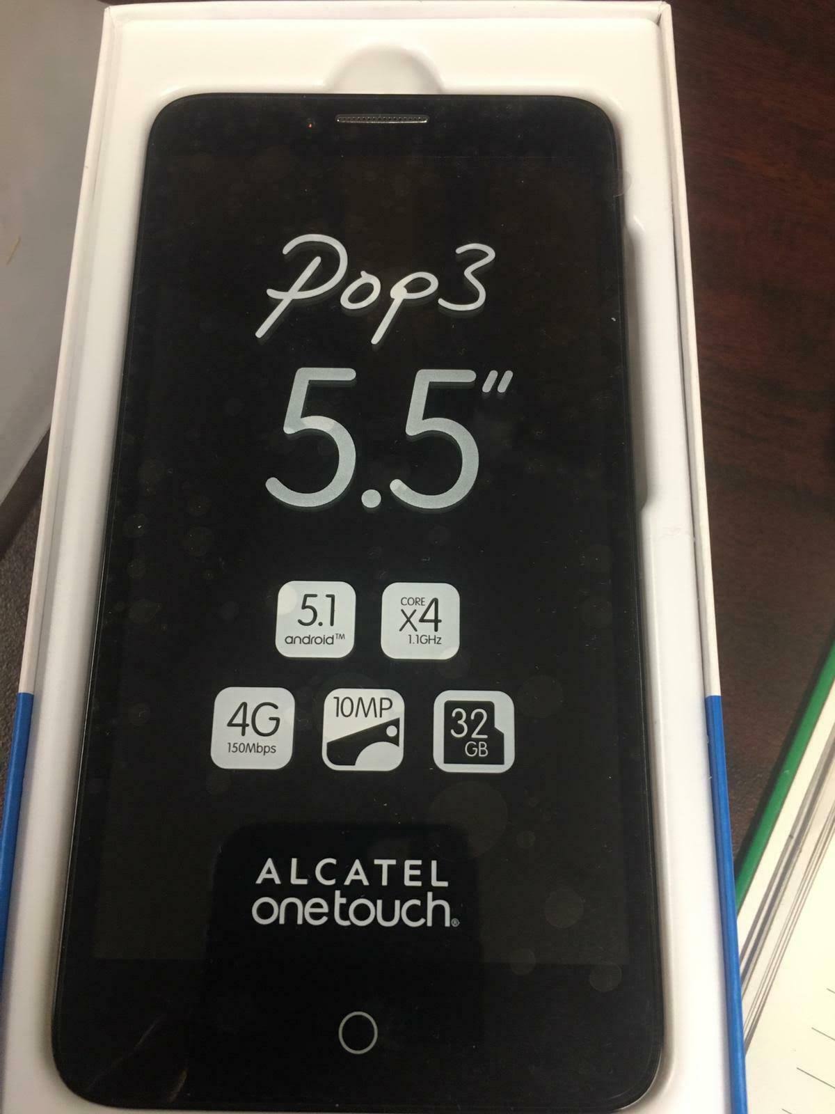 Alcatel OneTouch Pop 3 (5.5 ) Unlocked GSM 4G LTE Quad-Core Phone - Silver
