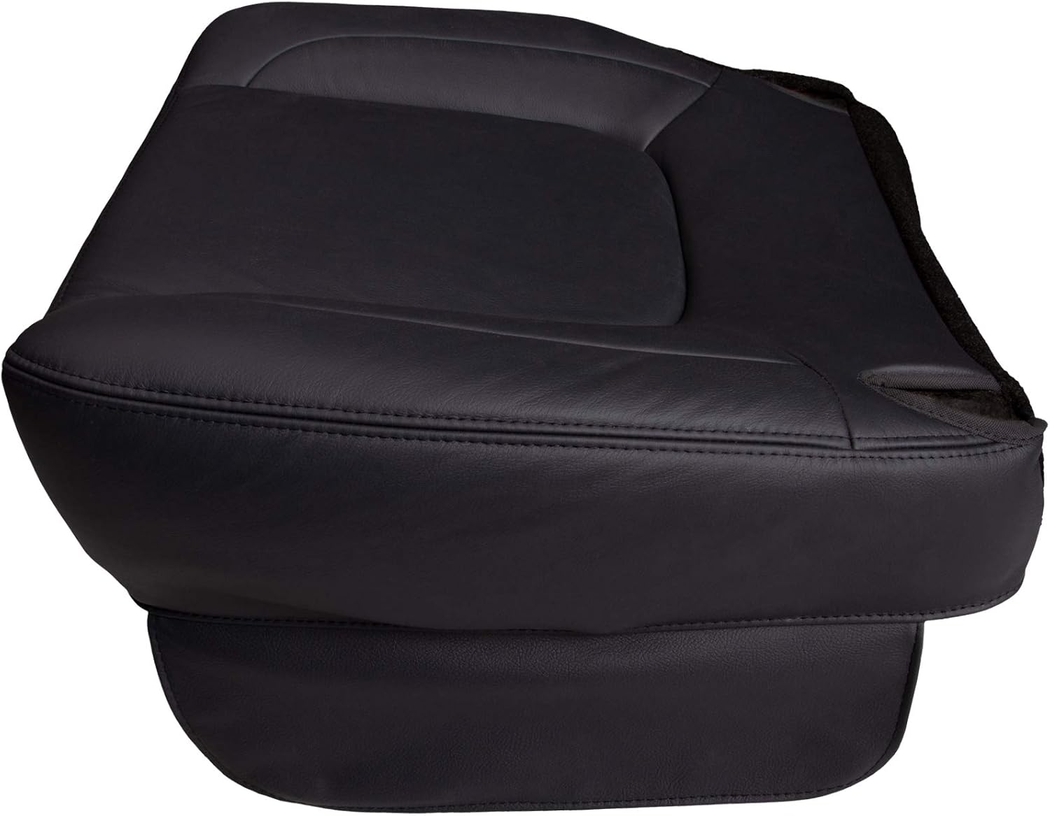The Seat Shop Driver Bottom Replacement Leather Seat Cover - Dark Slate (Compatible with 2004-2005 Dodge Ram Laramie and SLT 1500/2500/3500)