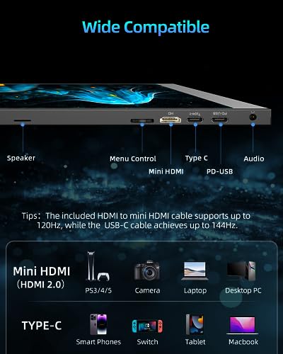 UPERFECT 18" Portable Gaming Moniotr, Portable Monitor for Laptop