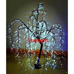 Starlight 4ft LED Willow Weeping Tree Christmas Light Home Wedding Decor 480pcs LEDs White