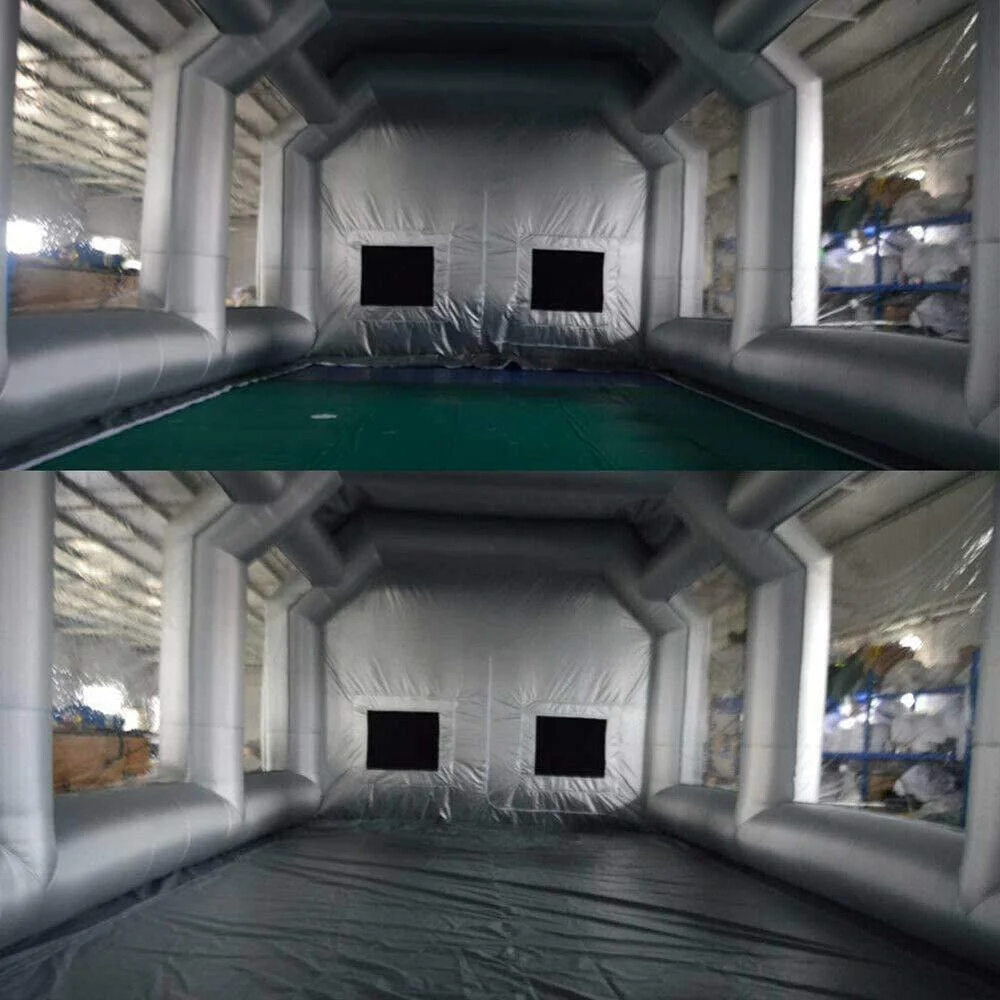 DENSET 20x10x8 ft. Paint Booth Portable Spray Paint Car Tent with 2 Filter System Inflatable