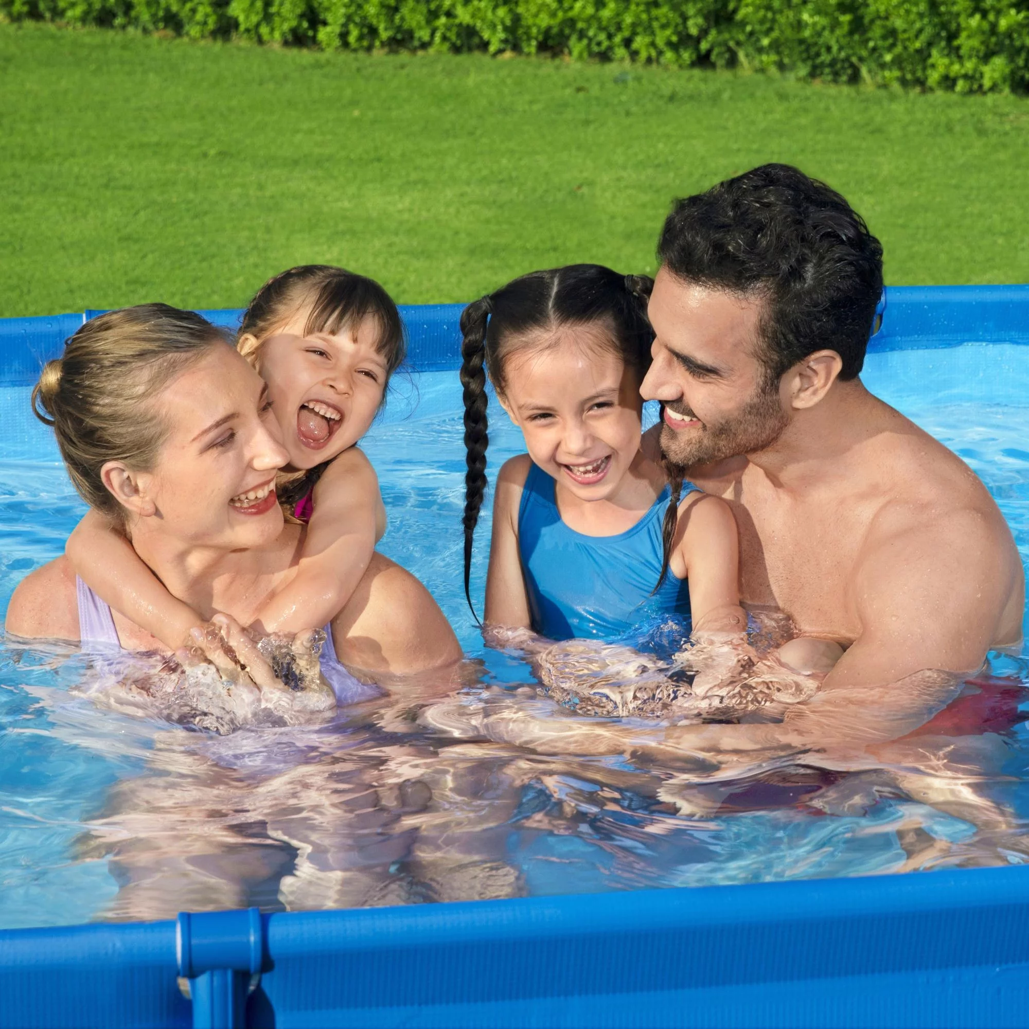 Bestway Steel Pro 9.8'x6.6'x26 Rectangular Above Ground Swimming Pool Set