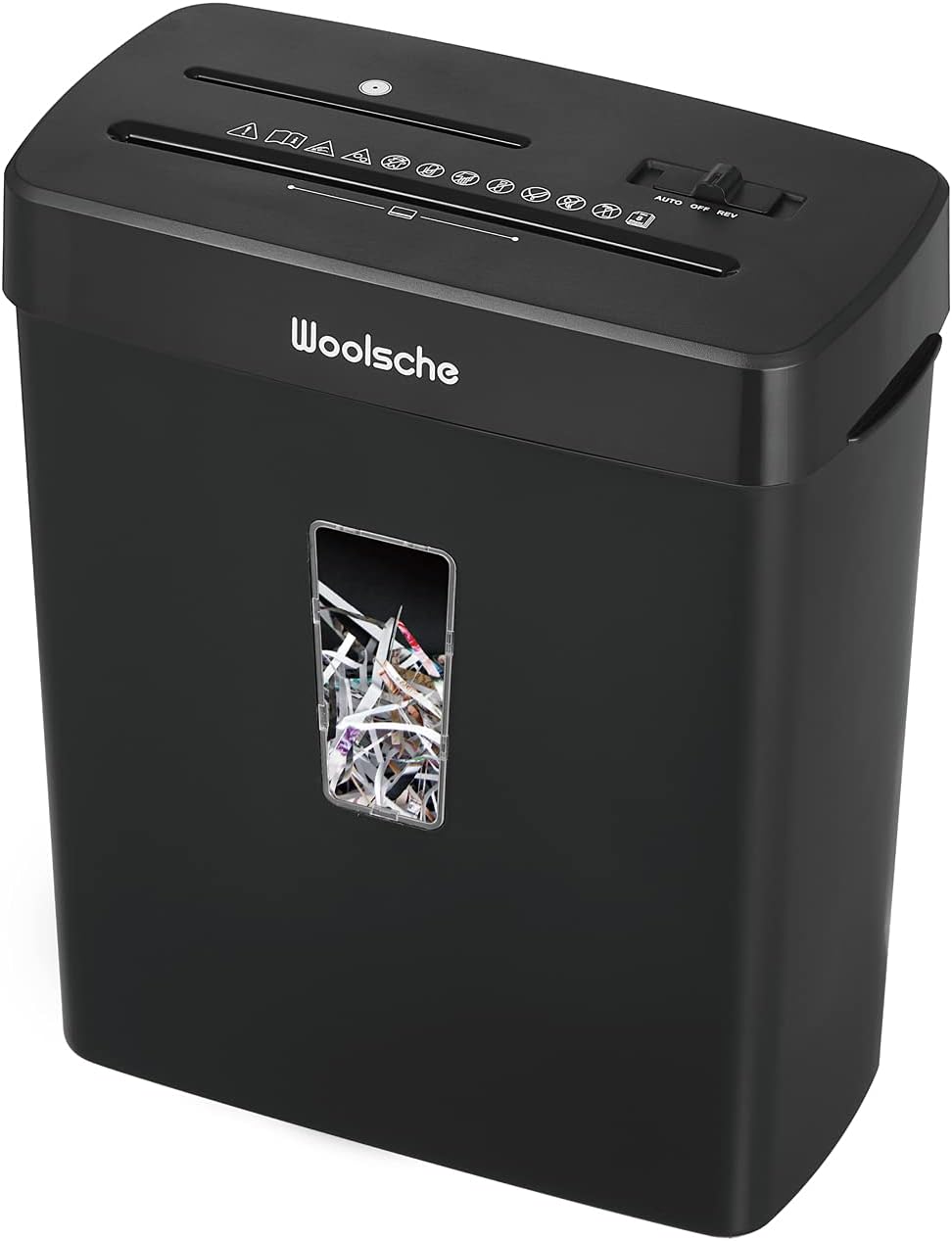 Woolsche CD222P 8-Sheet Cross Cut Paper Shredder with 3.43-Gallon Visible Bin，P-4 Security Level, 3-Mode Design Shred CD and Credit Card Paper Shredder for Home Use Pack of 2