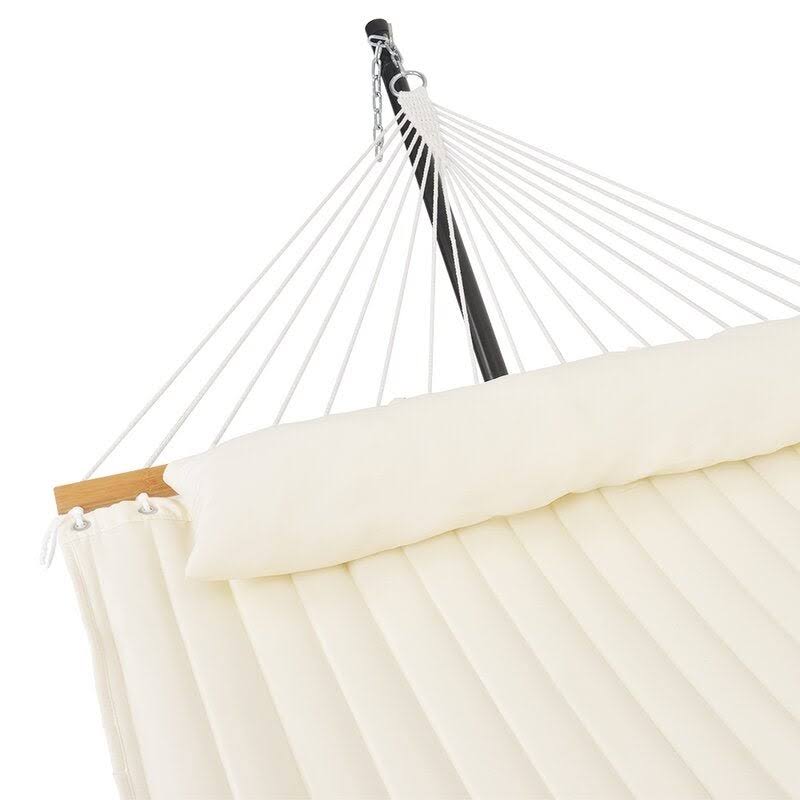 UPHA 11 ft. Padded Hammock with Spreader Bar Hammock - Blue Stripe