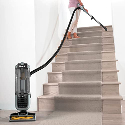 Shark NV151 Navigator Swivel Pro Complete Upright Vacuum with HEPA Filtration, Swivel Steering, Pet Power Brush, Crevice Tool & Upholstery Tool, for Pet Hair & Multi-Surface Cleaning, Navy