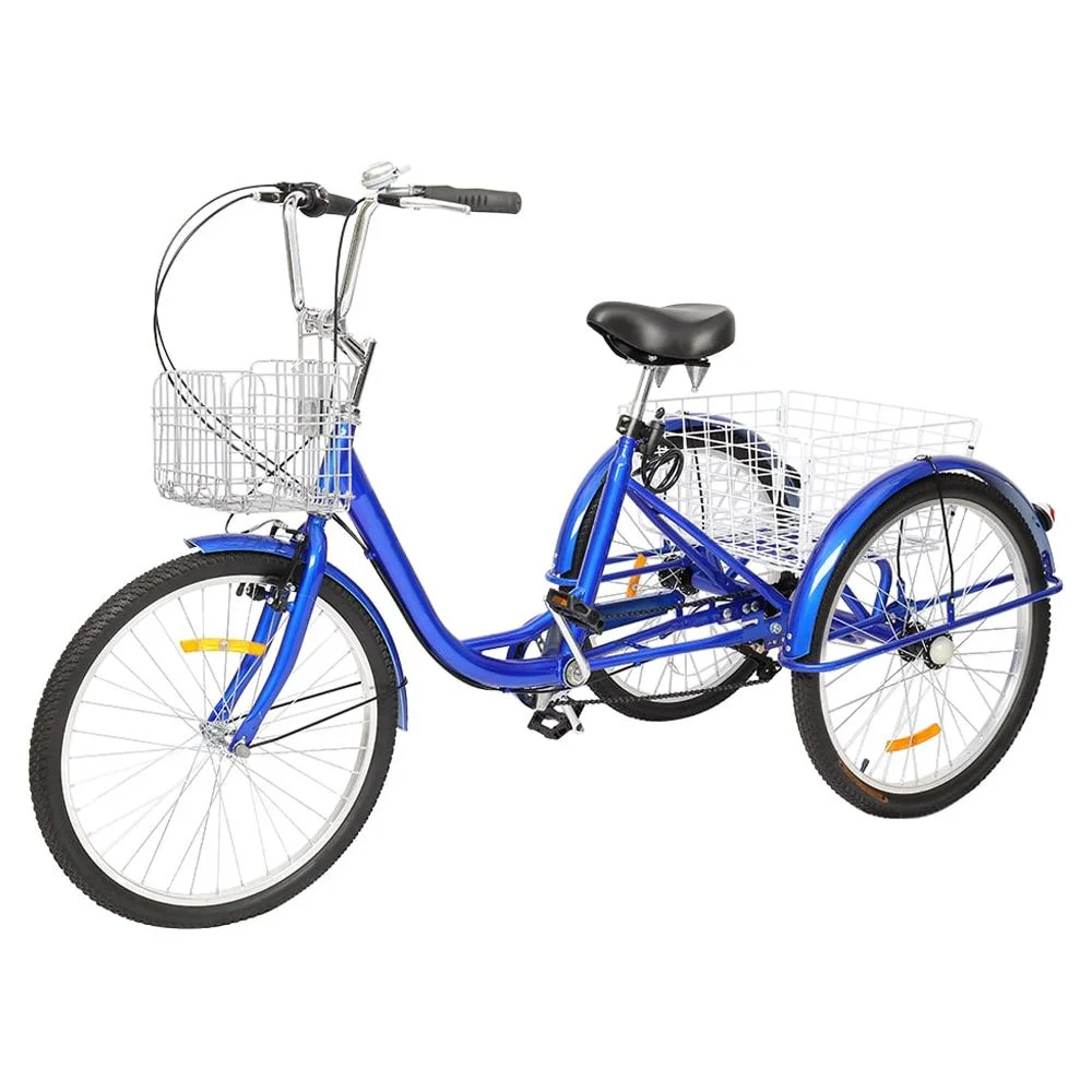 Ktaxon Adult Tricycle, 7 Speed Trike Bike Cruiser, with 24" Big 3 Wheels