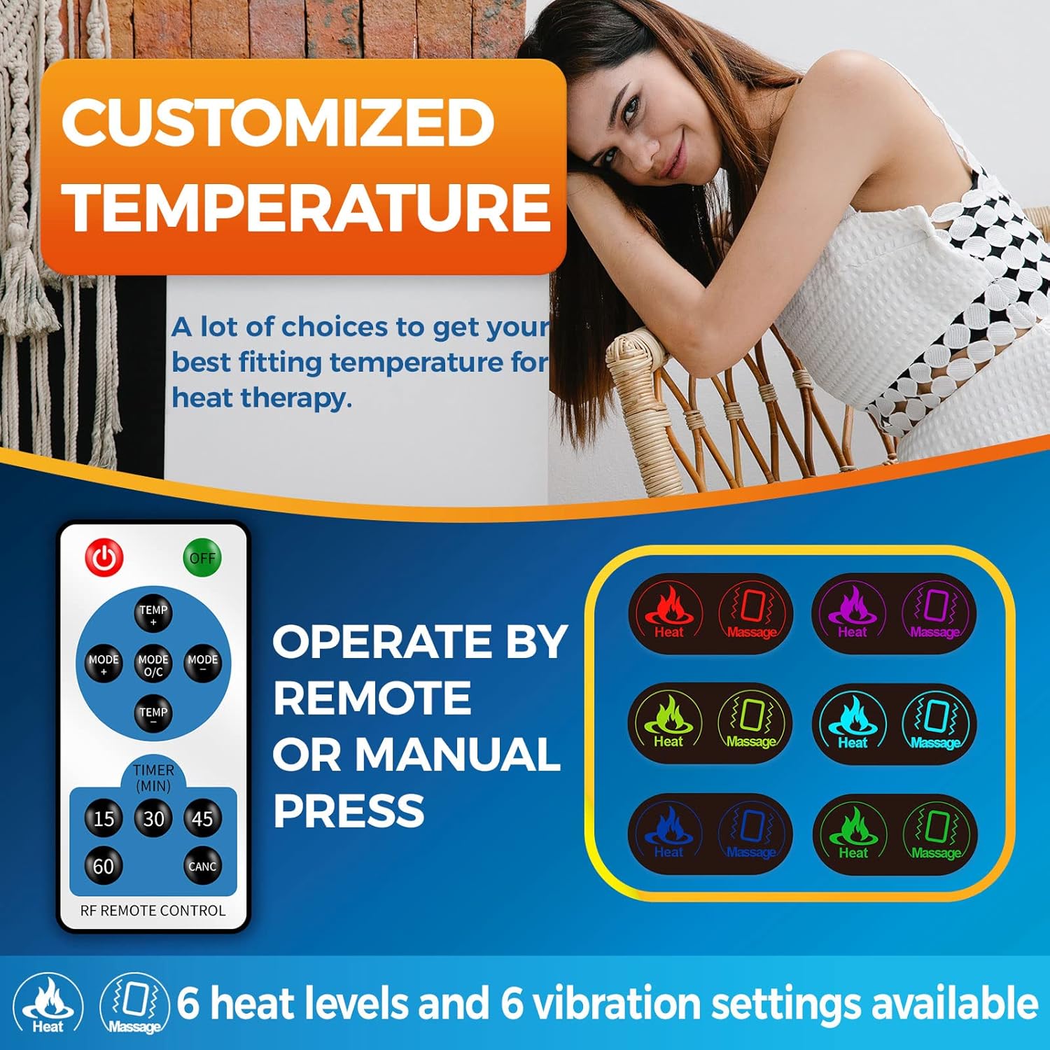 CHEROO Shoulder Heating Pad with Vibration Massager, Auto Shut Off Heated Brace Wrap Support for Rotator Cuff Joint Tendon Injury Arthritis Pain Relief