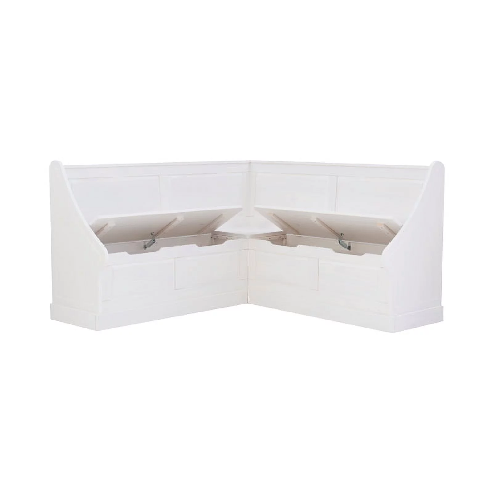 Linon Troyin Wood Corner Breakfast Nook in White