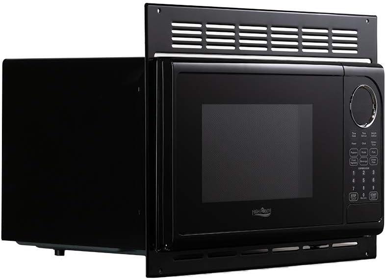 RV Microwave | .9 Cubic Ft Black Microwave with Trim Kit | 900 Watt | EM925ACW-B