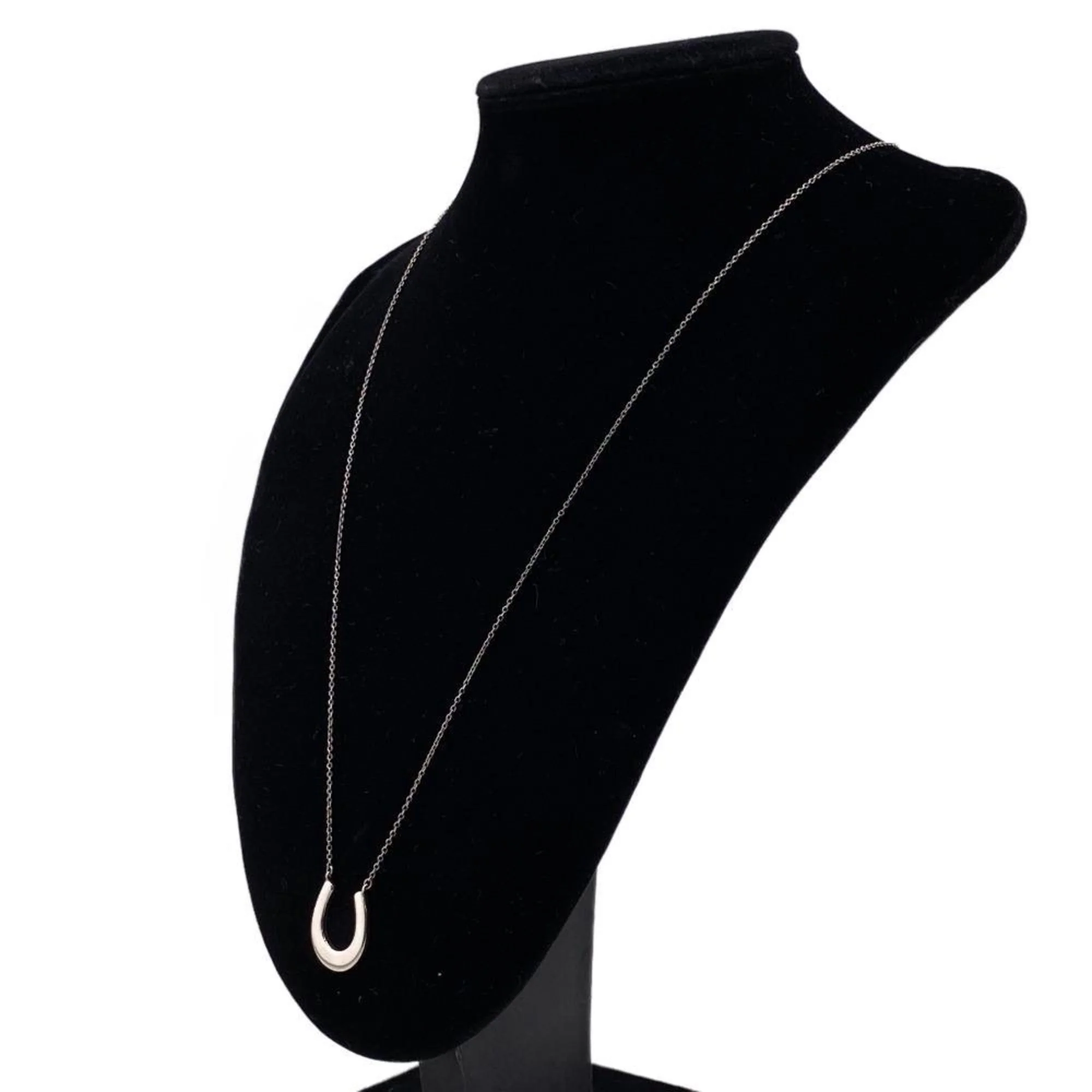 Pre-Owned TIFFANY&Co. Tiffany 925 2.7g Horseshoe Necklace Silver Women's Z0005226 (Good)