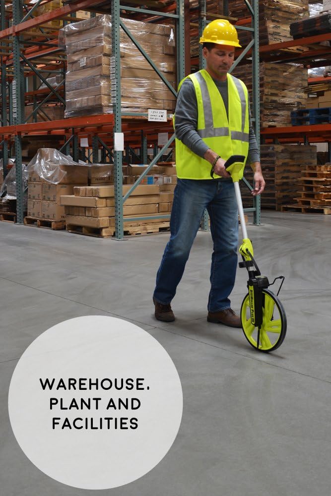 Calculated Industries #6575 DigiRoller Plus III 12.5 Inch Estimators Electronic Distance Measuring Wheel with Large Backlit Digital Display; Measure in Feet, Inches, Meters, Yards; FREE Carrying Pack