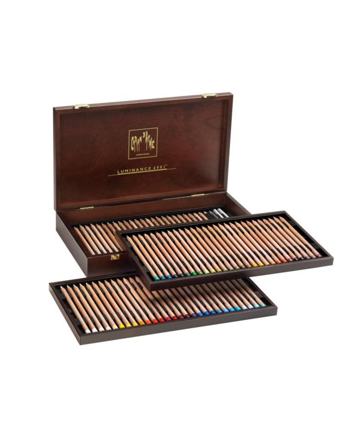 Caran d'Ache : Luminance 6901 : Color Pencil : Wooden Box Set of 76