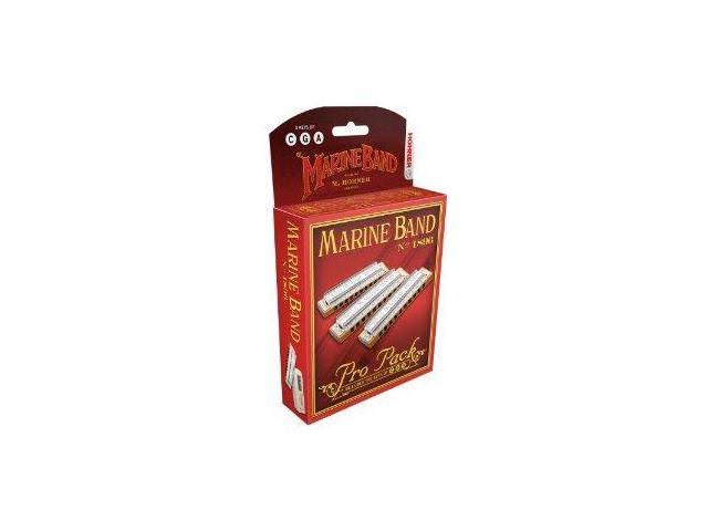 Hohner Marine Band 1896 Pro Harmonica - 3-Pack - Keys C, G and A
