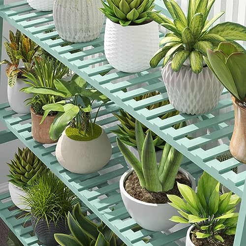 3 Tiers Wood Plant Stand Rectangular Ladder Flower Pots Outdoor Indoor Plant Display Rack Heavy Duty Utility Storage Organizer Rack For Home Garden Pa