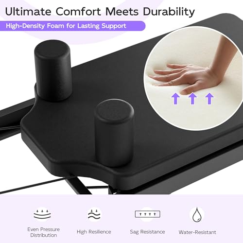 MU Pilates Reformer, Foldable Reformer Pilates Machine & Equipment for Home Use and Gym Workout, Suitable for Advanced and Beginners Users, Up to 400 lbs Weight Capacity, Black