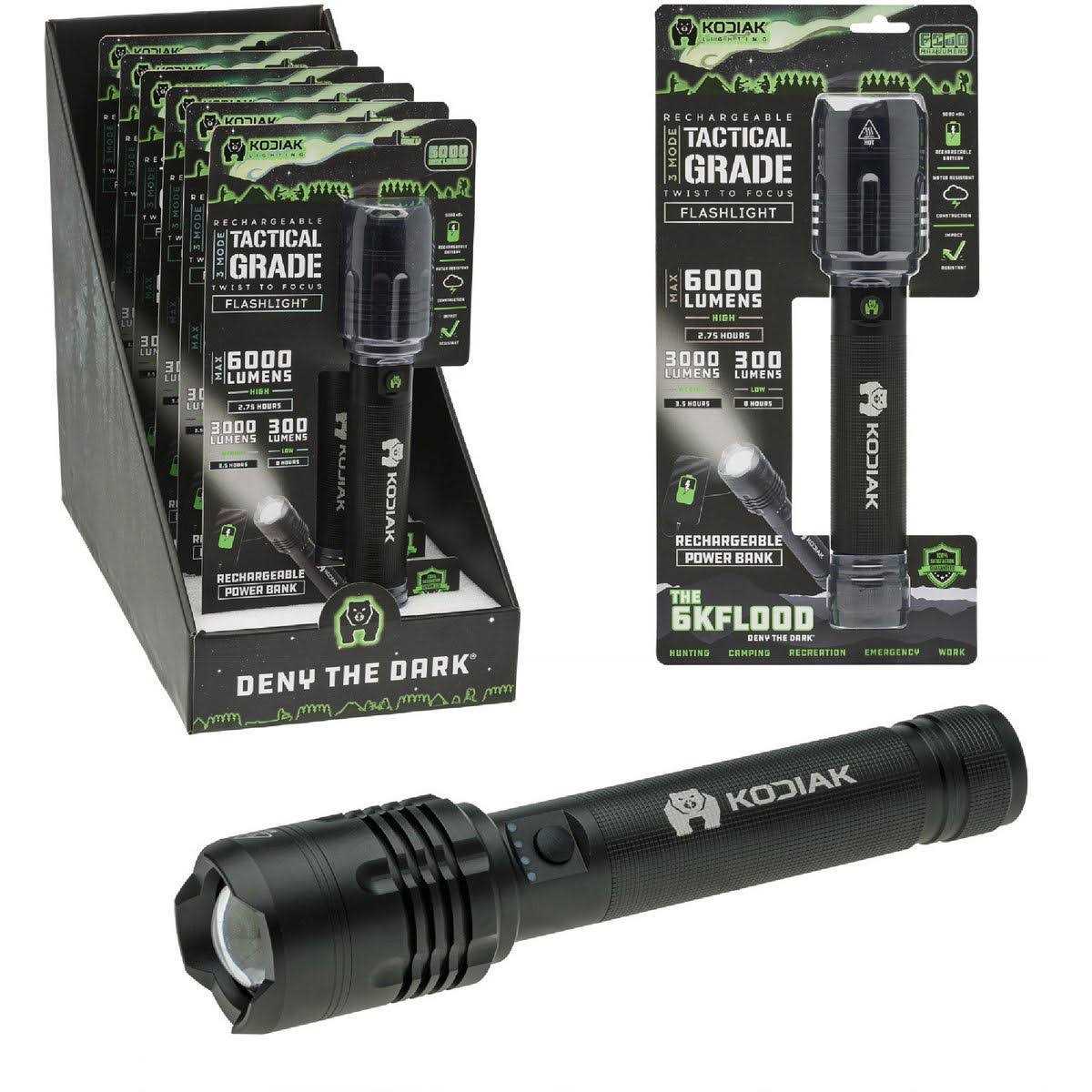 Kodiak 6000 Lumen Rechargeable Flashlight