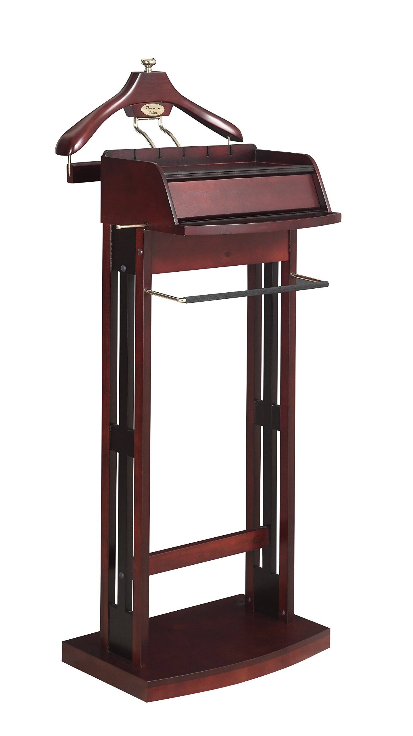 Proman Products Excalibur Wardrobe Valet, Dark Mahogany