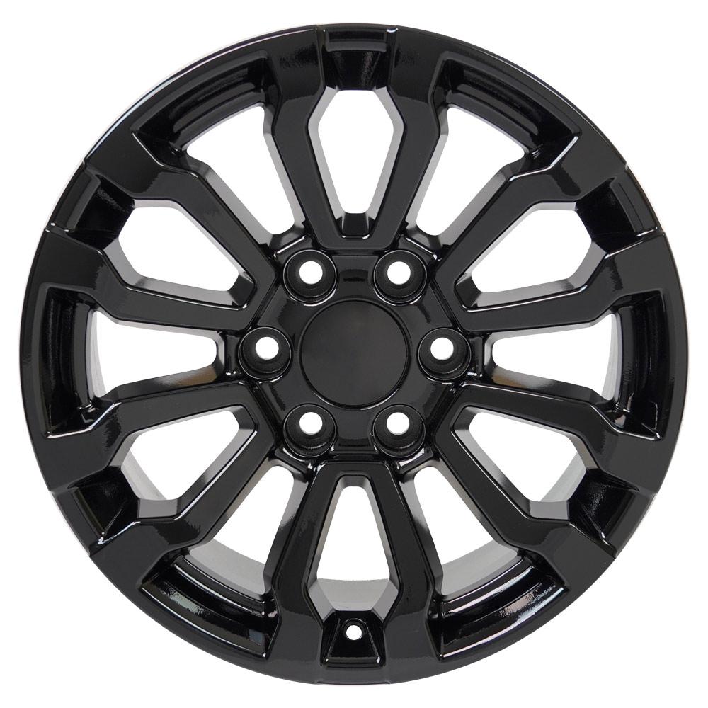 18" Gloss Black 5909 Wheels SET Fit Chevrolet, GMC, Cadillac 18x8.5 RT5 Rims