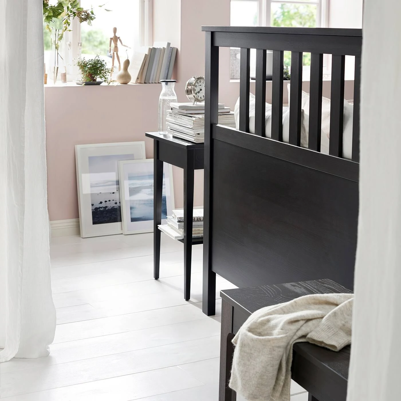 IKEA - HEMNES Bed Frame, black-brown, King