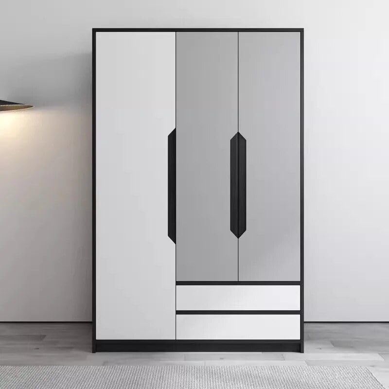 Modern Minimalist Sliding Wardrobe – Elegant and Multifunctional Home Storage Solution 47.24 in, Silver