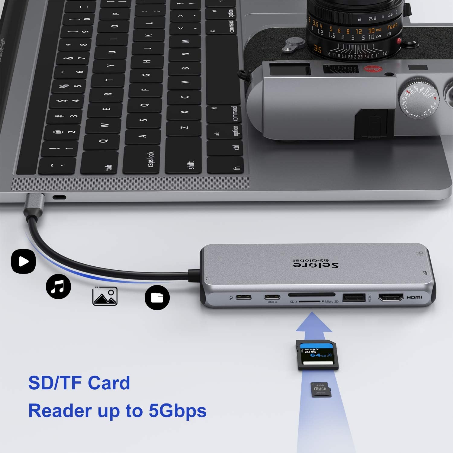 USB C Docking Station, 14 in 1 Laptop Docking Station Dual Monitor Type-C Data Dongle USB C to Dual HDMI 4K, VGA, Ethernet, 100W PD, 3*USB 3.0 & 3*USB 2.0, SD/TF Card, 3.5mm Audio for MacBook Laptop