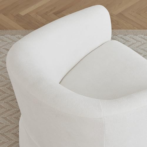 Swivel Accent Chair Modern Barrel Armchair for Bedroom Nursery Reading Waiting Living Room, 22-inch Wide Seat, Sand