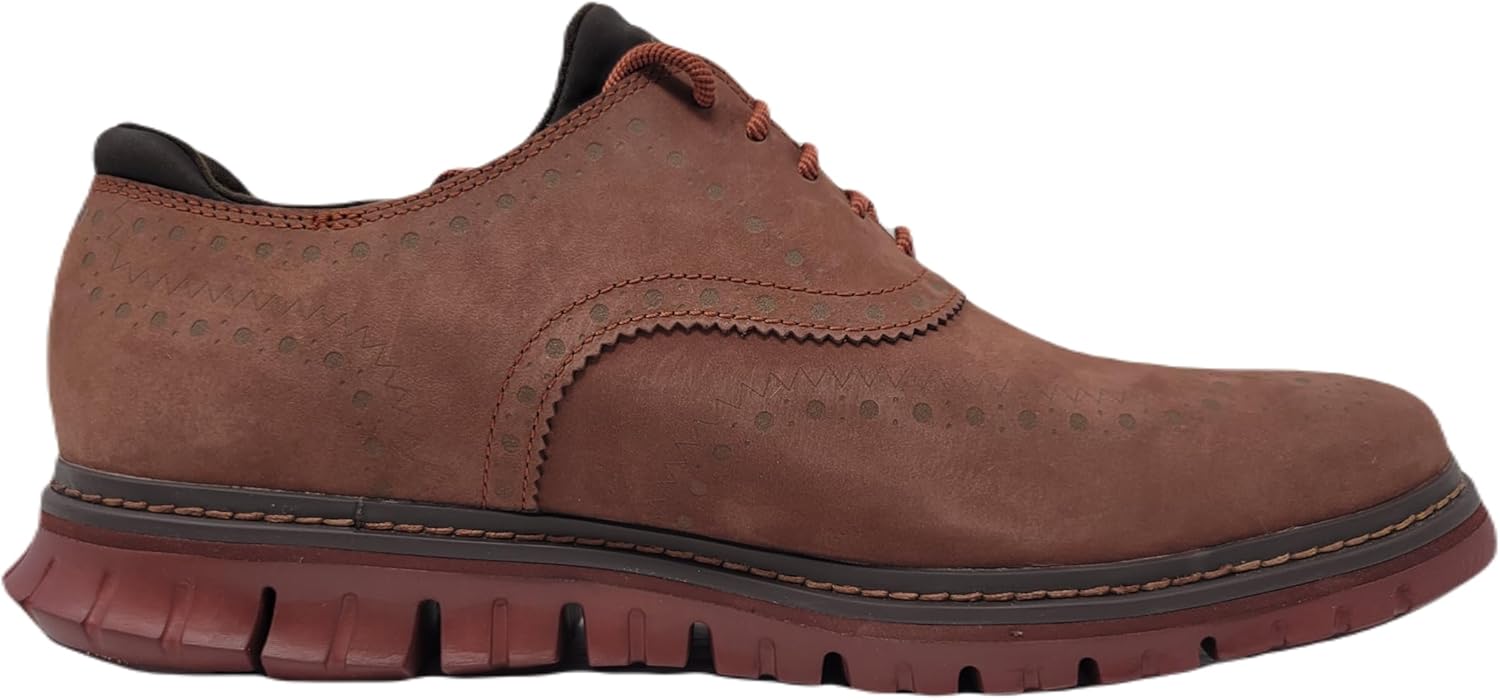 Cole Haan Men's Zerogrand Wing Ox Oxford, Scotch Nubuck/Syrah, 10 M US