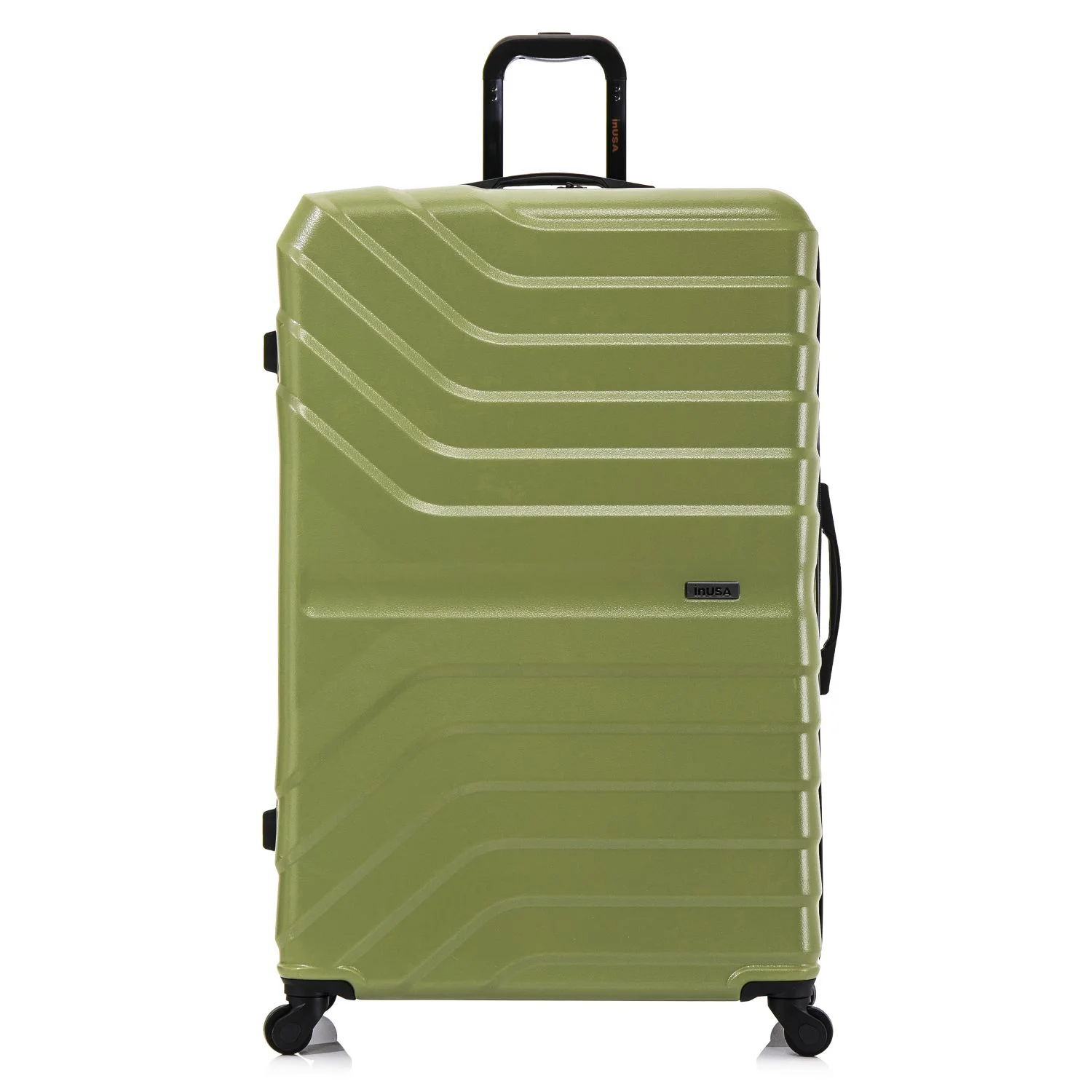 InUSA AURUM 32" Hardside Lightweight Checked Luggage with Spinner Wheels, Handle and Trolley, Green