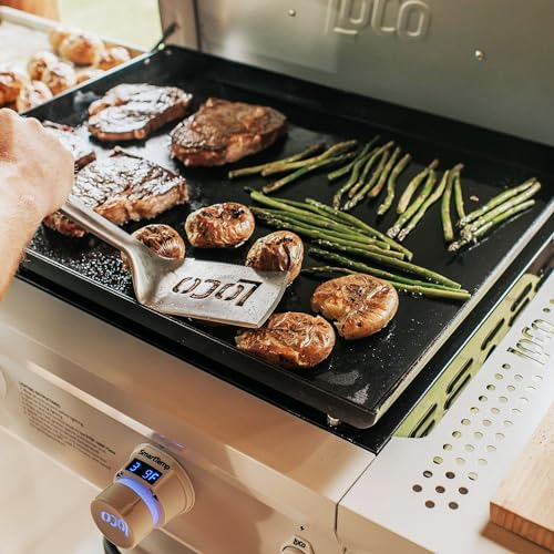 LoCo Cookers Burner Digital Series II “SmartTemp” Griddle, Outdoor Flat-Top Grill, Propane Grill with Side Shelves & Side Trays