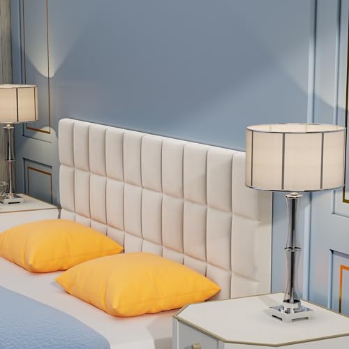 ALISH Upholstered Headboard, Velvet Bed Headboard with Adjustable Height from 41"- 51 ", Foldable Headboard with Metal Legs for King Size Bed (Beige, King)