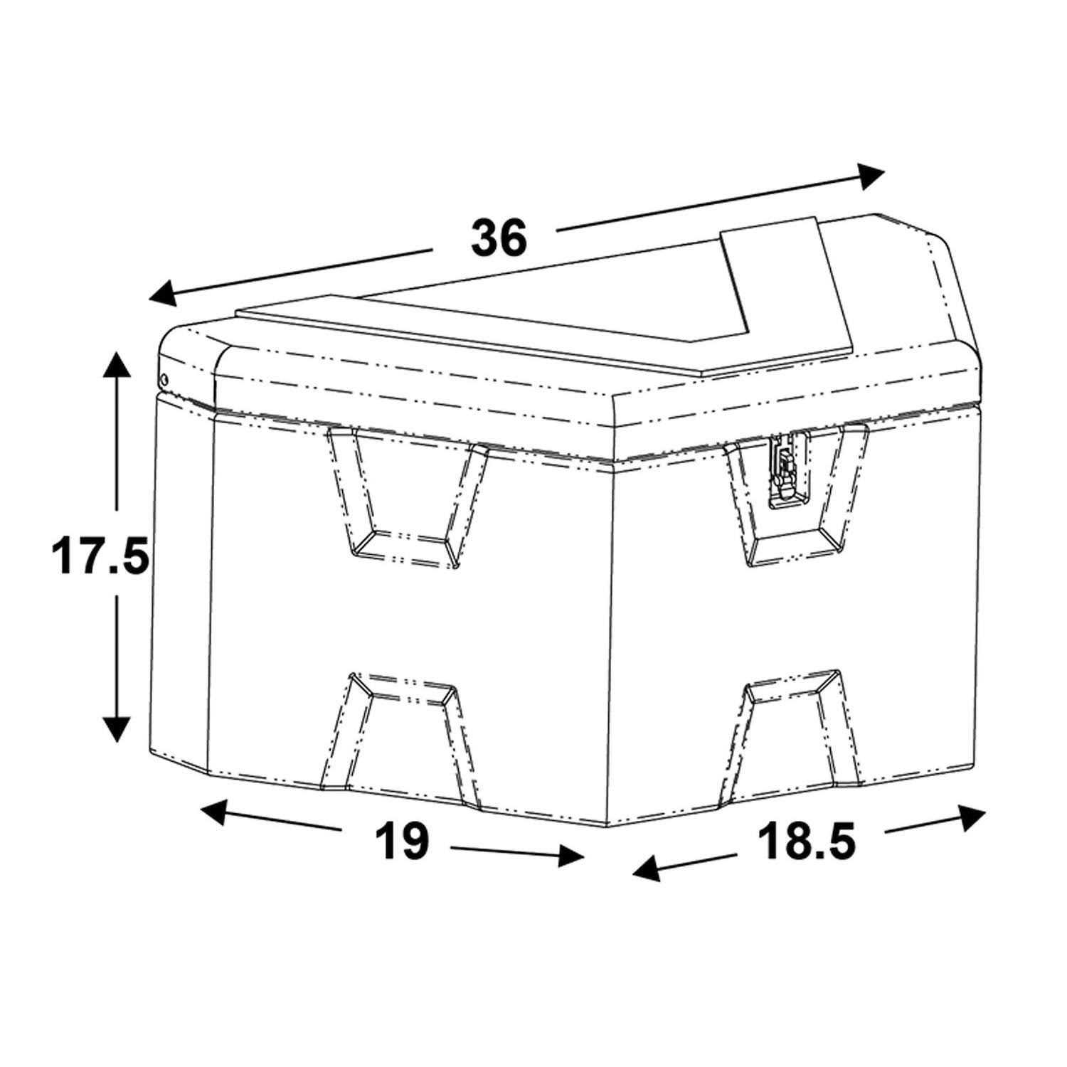 Buyers Products Trailer Tongue Tool Box 1701680 - Shop Hardware Tools Online Store