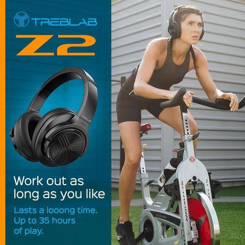 Treblab Z2 Bluetooth 5.0 Noise-Cancelling Headphones