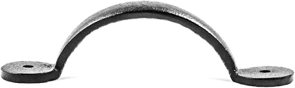 Renovators Supply Black Drawer Or Cabinet Door Pull Wrought Iron 4 7/8 Inch Antique Design Cabinet Or Drawer Handle Powder Coat Finish Includes Mounting Hardware Pack Of 12