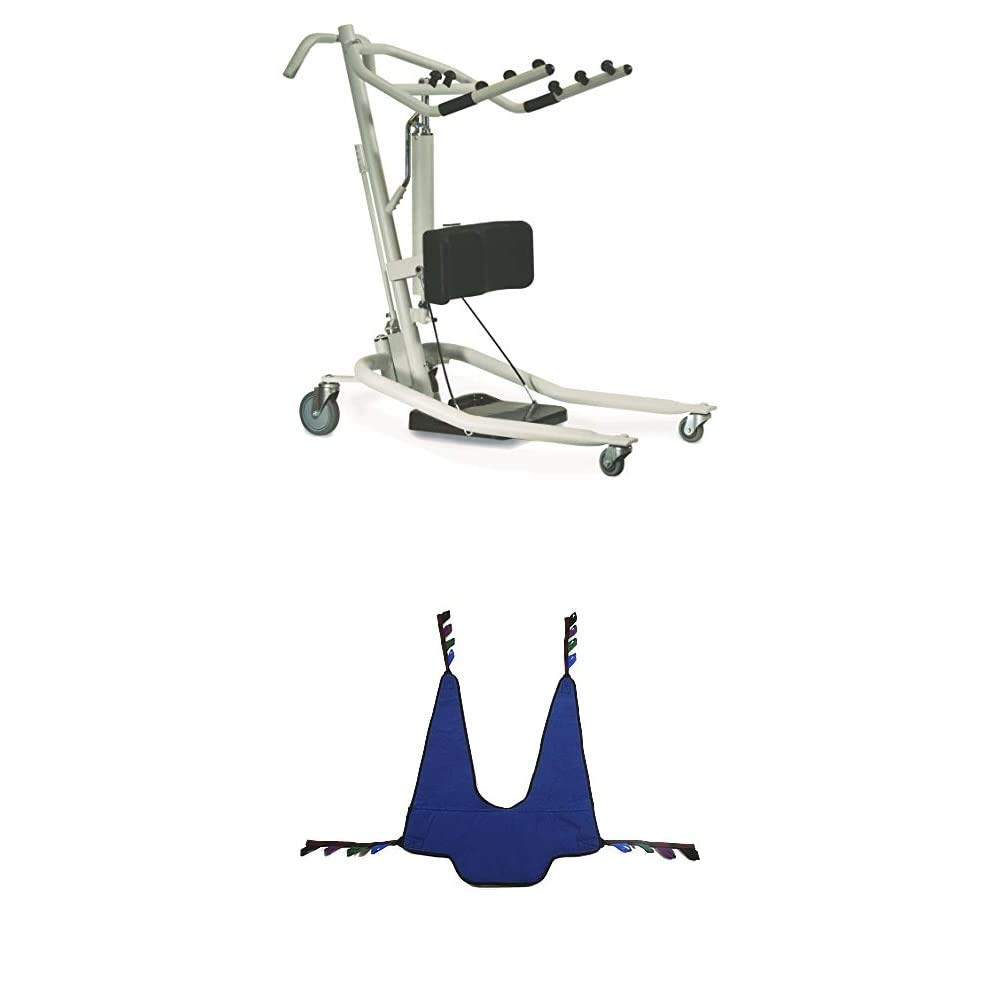 Invacare Get-U-Up Hydraulic Stand-Up Patient Lift with Extra Large Reliant Standing Sling (Bundle Includes GHS350 + R131)