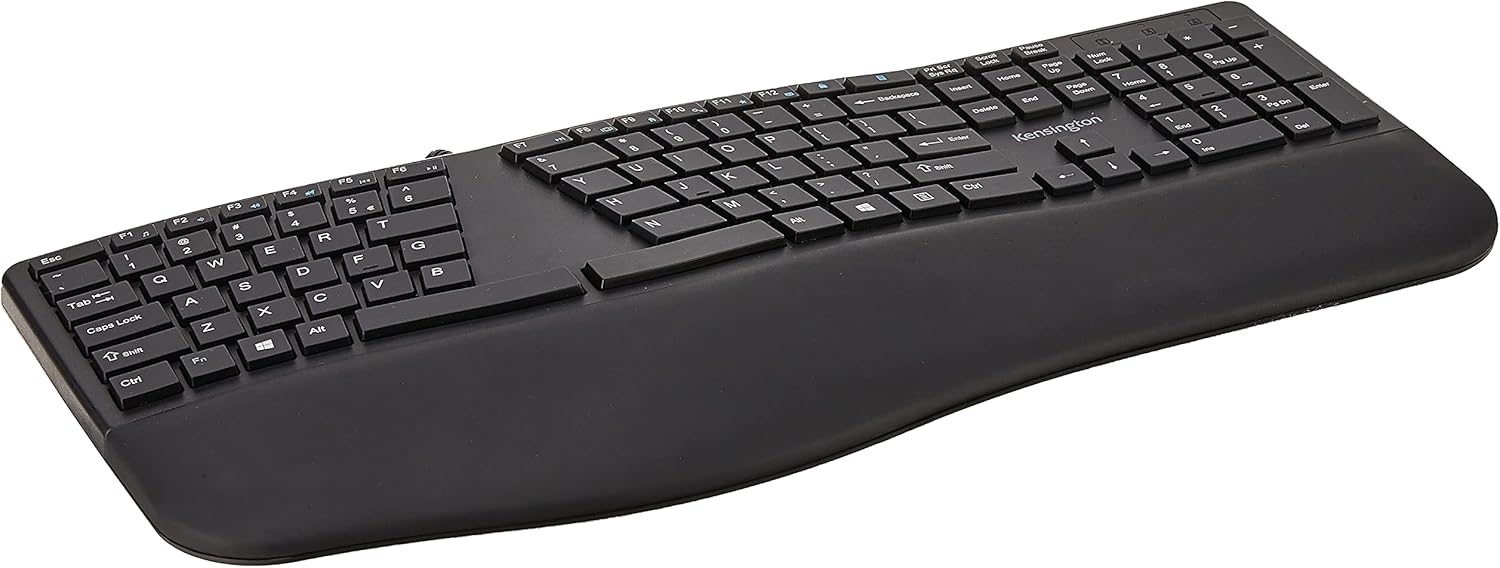 Kensington Pro Fit Ergonomic Wireless Keyboard - Black (K75401US) Pack of 2