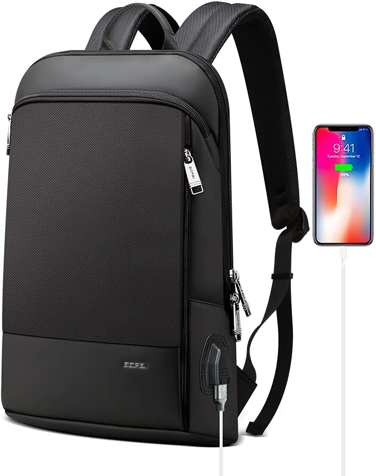 BOPAI 17 inch Super Slim Laptop Backpack Men Anti Theft Backpack Waterproof College Backpack Travel Laptop Backpack for Men Business Laptop Backpack Casual Daypack Men
