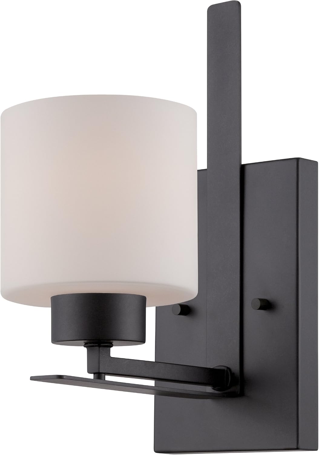 Nuvo Lighting 60/5202 Parallel Two Light Vanity 100 Watt A19 Max. CUL Damp Location Etched Opal Glass Polished Nickel Fixture