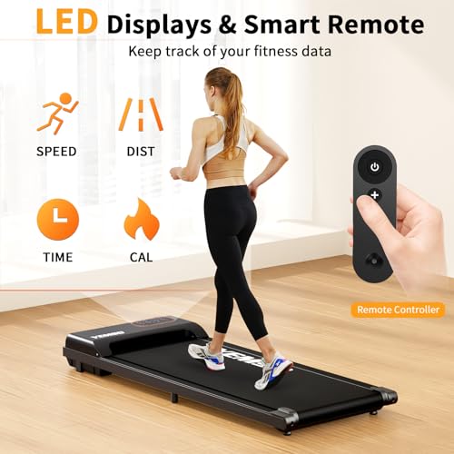 Walking Pad, Walking Pad Treadmill 330 lb Capacity，3 in 1 Portable Under Desk Treadmill for Home and Office with Remote Control, LED Display