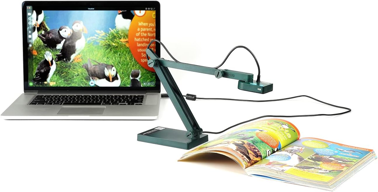 IPEVO V4K Ultra High Definition 8MP USB Document Camera — Mac OS, Windows, Chromebook Compatible for Live Demo, Web Conferencing, Distance Learning, Remote Teaching