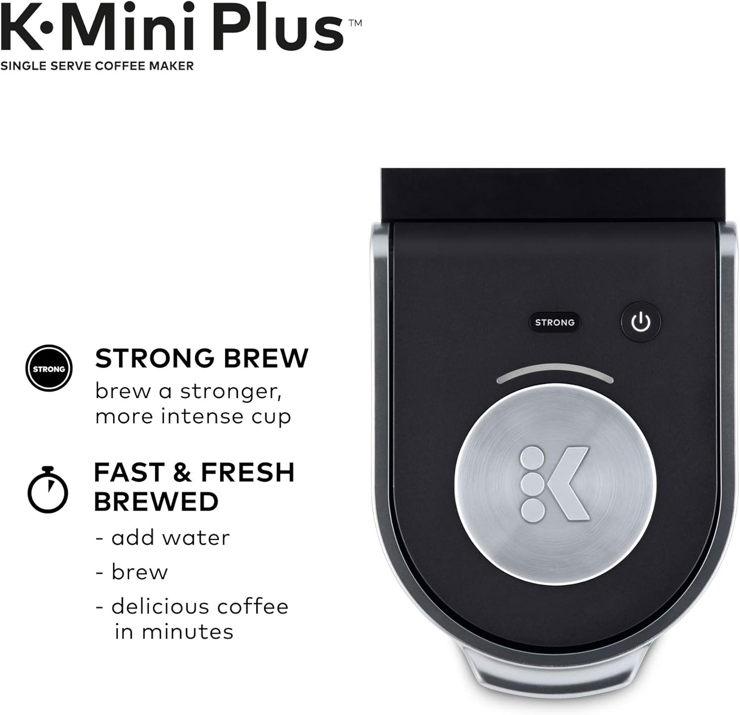 Keurig K-Mini Plus Single Serve K-Cup Pod Coffee Maker with Travel Mug (1 Count) Bundle