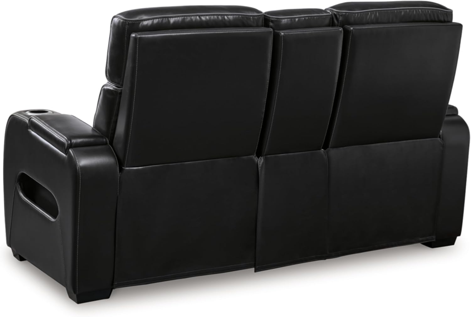 Signature Design by Ashley Boyington Power Reclining Loveseat with Console Love Seats, 75" W x 42" D x 44" H, Black