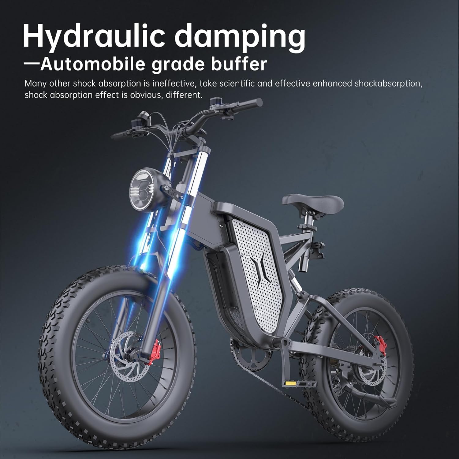 X20 Electric Bike for Adults 2000W 35AH Removable Battery 20" Mountain Electric Dirt Bike, 34MPH, 7-Speed, Dual Hydraulic Shock Absorbers, Commuting Electric Bicycle for Adults