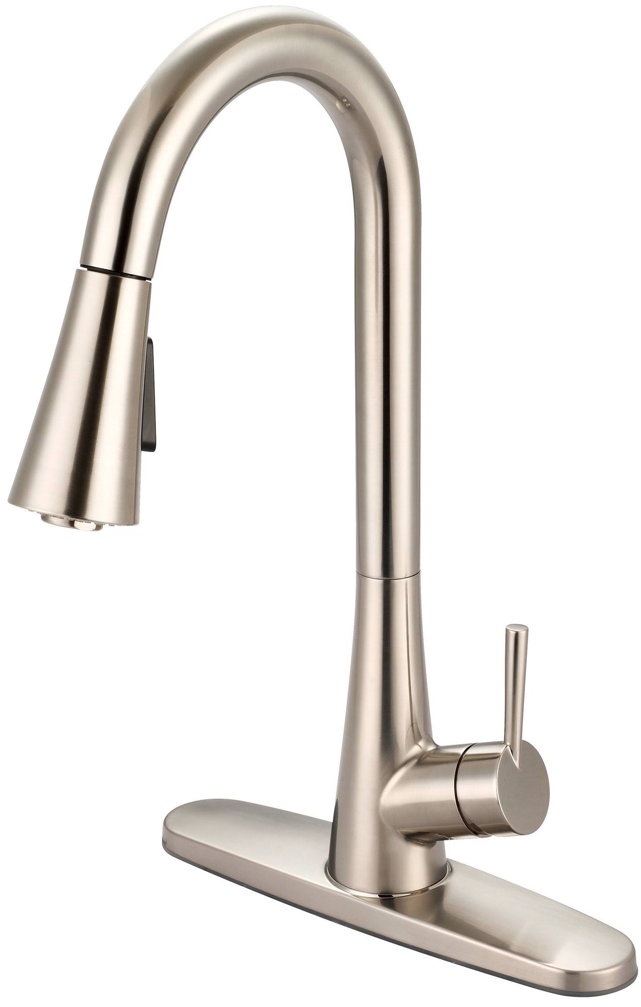 Olympia Faucets K-5020-BN Single Handle Pull-Down Kitchen Faucet