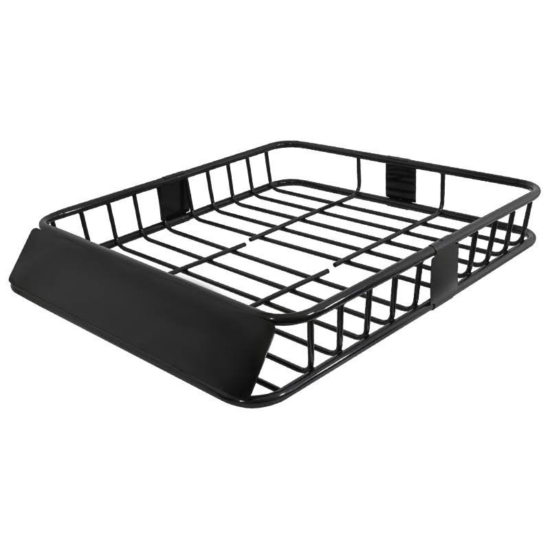 Spec D Tuning RRBK-EXT005BK 43 - 64 in. Cargo Extendable Basket Universal Roof Rack - Black
