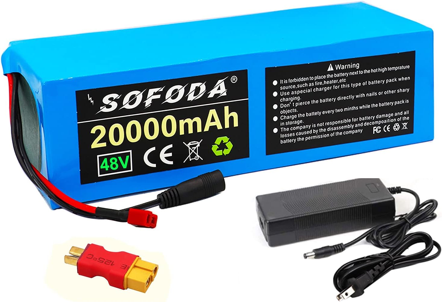48v 10/14/20/25Ah ebike Battery for Electric Bicycle/Ebike Battery, which 48 Volt Lithium Battery Charger, for 1000W 750W 500W /Electric Bike/Scooter Battery/Electric Bicycle/Ebike