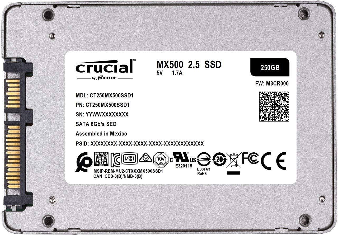 Crucial MX500 250GB 3D NAND SATA 2.5 inch Internal SSD - CT250MX500SSD1 (Z)