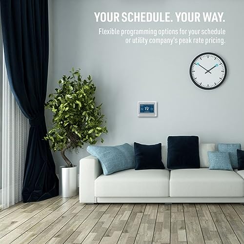 Honeywell Home RTH9585WF Wi-Fi Smart Color Thermostat, 7 Day Programmable, Touch Screen, Energy Star, Alexa Ready, C-Wire Required, Not Compatible with Line Volt Heating Gray