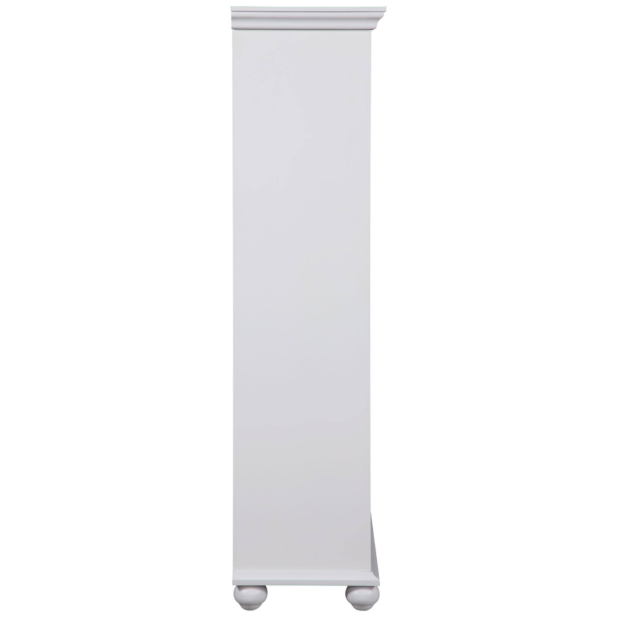 Sona Bookcase with Sliding Glass Doors, N/A / White
