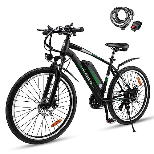FEOFFY Electric Bike for Adults 350/750W Electric Bikes 26" Electric Mountain Bike Shimano 21 Speed Gears Electric Bicycle 36V 10.4Ah/48V 10.4Ah Removable Battery,Free Lock