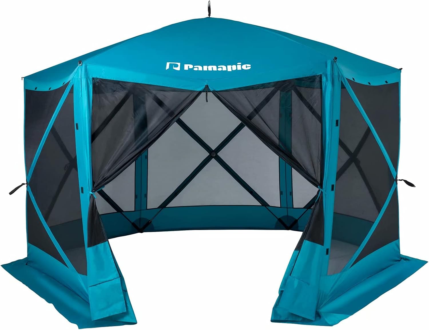 Pamapic 12 x 12 Portable Pop up Gazebo, Outdoor Camping Gazebo Tent, UV Protection Tent, Includes Carrying Bag (Gray)